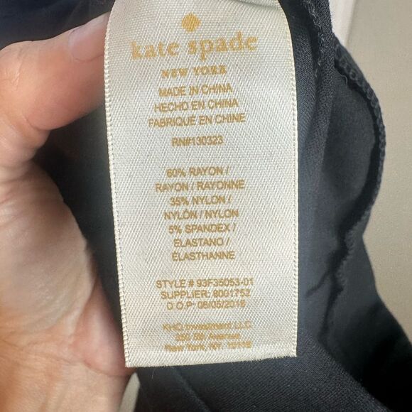 Kate Spade Girls Black leggings with zipper detail Size 12 - Picture 9 of 10